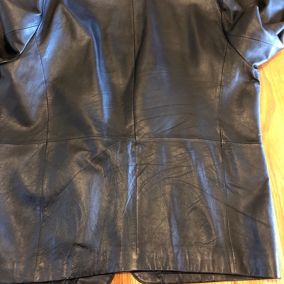 Men City Jones New York Black Leather Jacket - Picture 14 of 16
